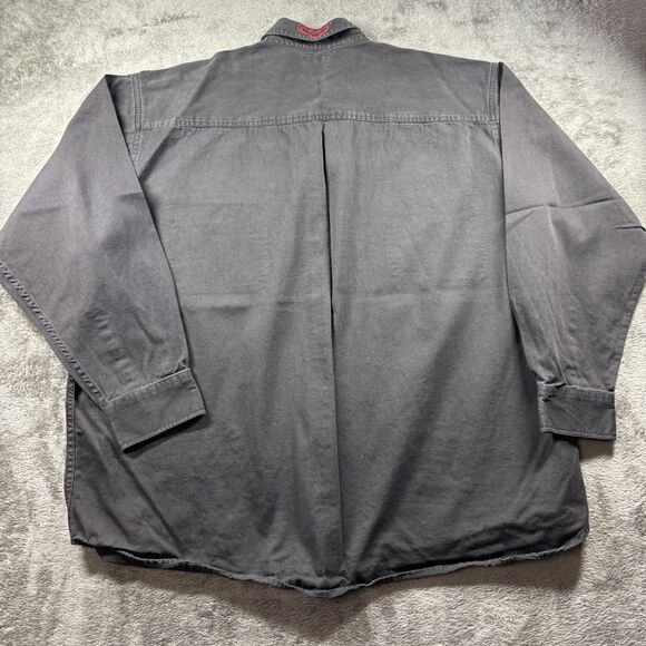 Chase GM Goodwrench Mechanic Work Shirt Button Up Long Sleeve Black XXL G243 - Picture 3 of 8